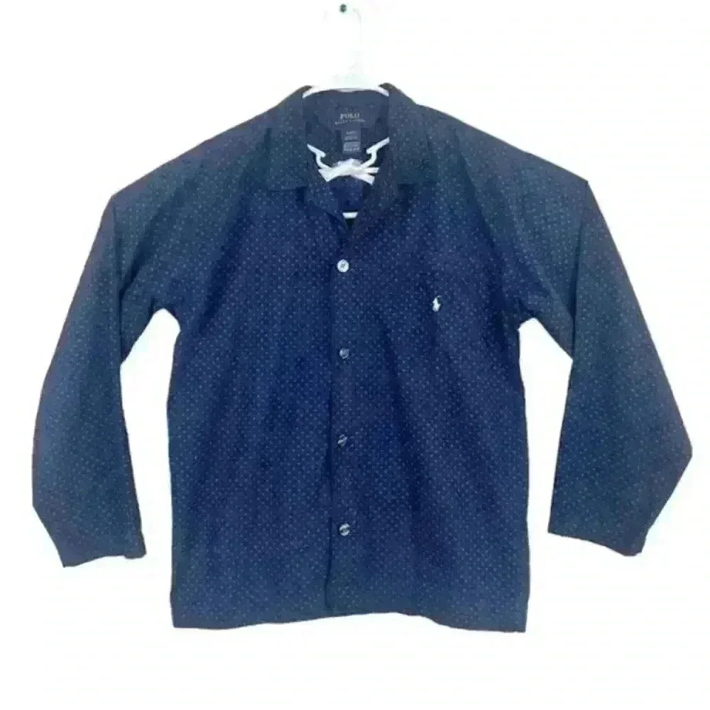 Polo Ralph‎ Lauren Pajama Shirt Mens Medium Geometric Button Up Sleepwear